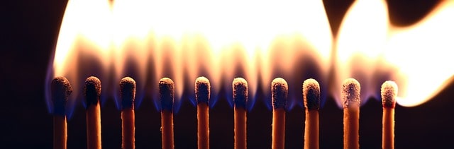 matches on fire