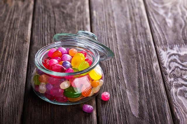 colorful candy in bowl