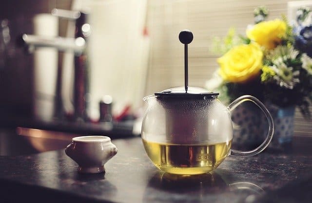 pitcher of green tea 